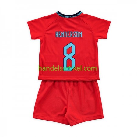 England Henderson 8 Kinder Auswärts Trikotsatz World Cup 2022 Kurzarm (+ Kurze Hosen)